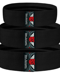 Resistance Bands Fabric Non-Slip for Hips Legs Glutes Squats and Yoga Set of 3 in Black