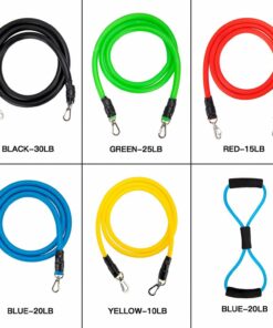 Alternative view of Yoga Gym Band  11 Piece Resistance Crossfit Fitness Excercise Workout Tubes