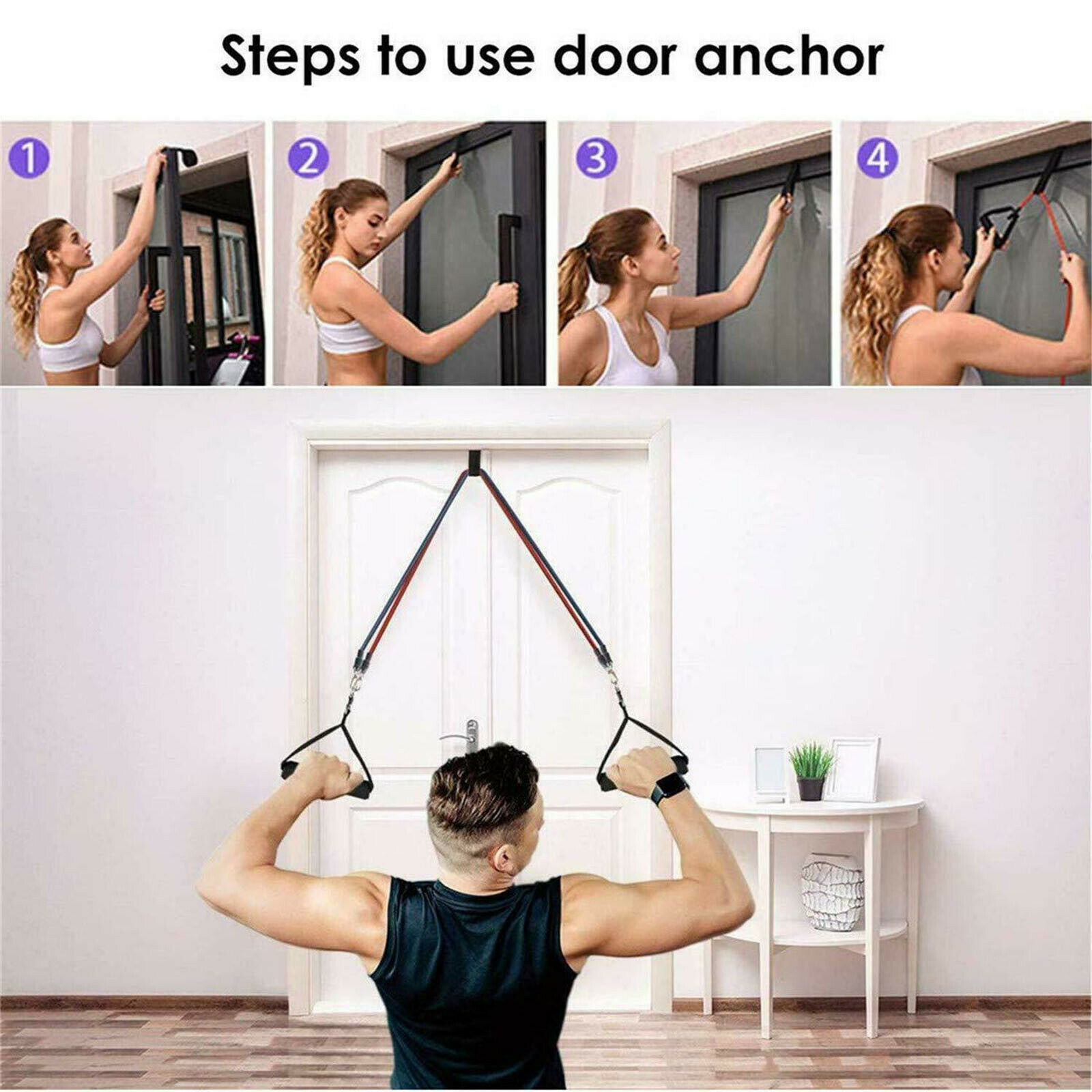 Yoga Gym Band 11 Piece Resistance Crossfit Fitness Excercise Workout Tubes - Image 4