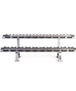 MS Dumbbell Rack - 10 Pair 2 Tier Premium with PU Stirrups
