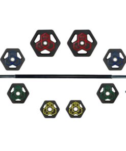 MYO Strength Starter Weight Training Set, includes Weight Discs, Barbell and Collars