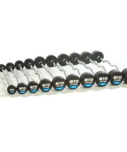 MYO Strength Rubber Barbell with PU End Cap - 10kg EZ